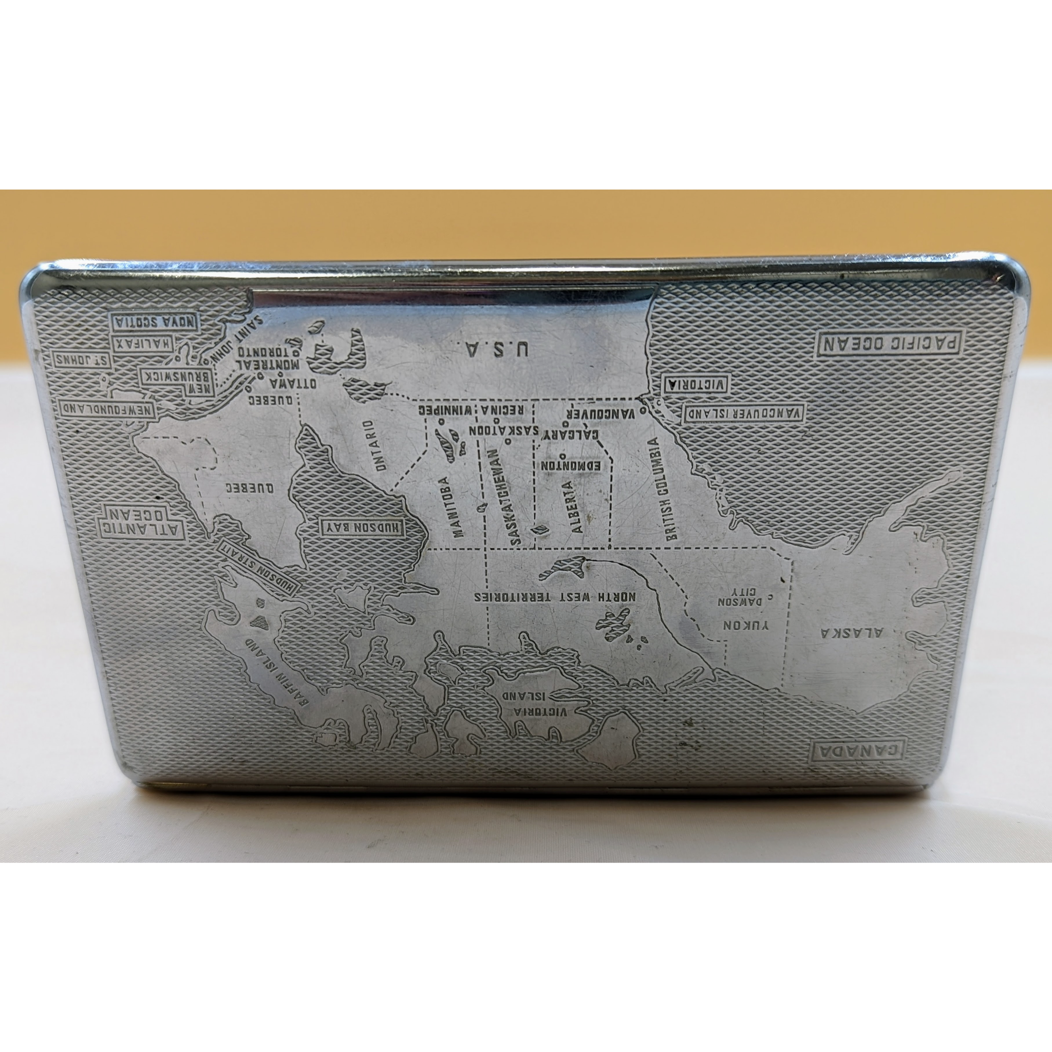 Vintage Cigarette Case with Map of Canada Furniture & Home Decor KW Consignment Inc. 125.00