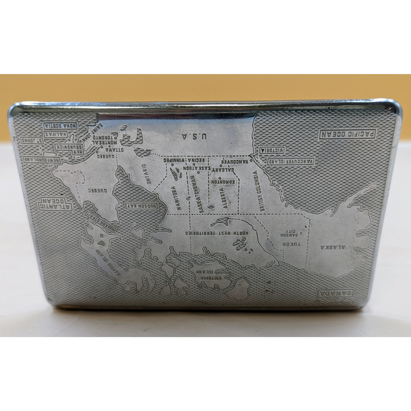 Vintage Cigarette Case with Map of Canada Furniture & Home Decor KW Consignment Inc. 125.00