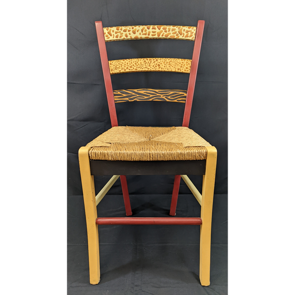 Hand Painted Accent Chair with Woven Seat Furniture & Home Decor KW Consignment Inc. 195.00