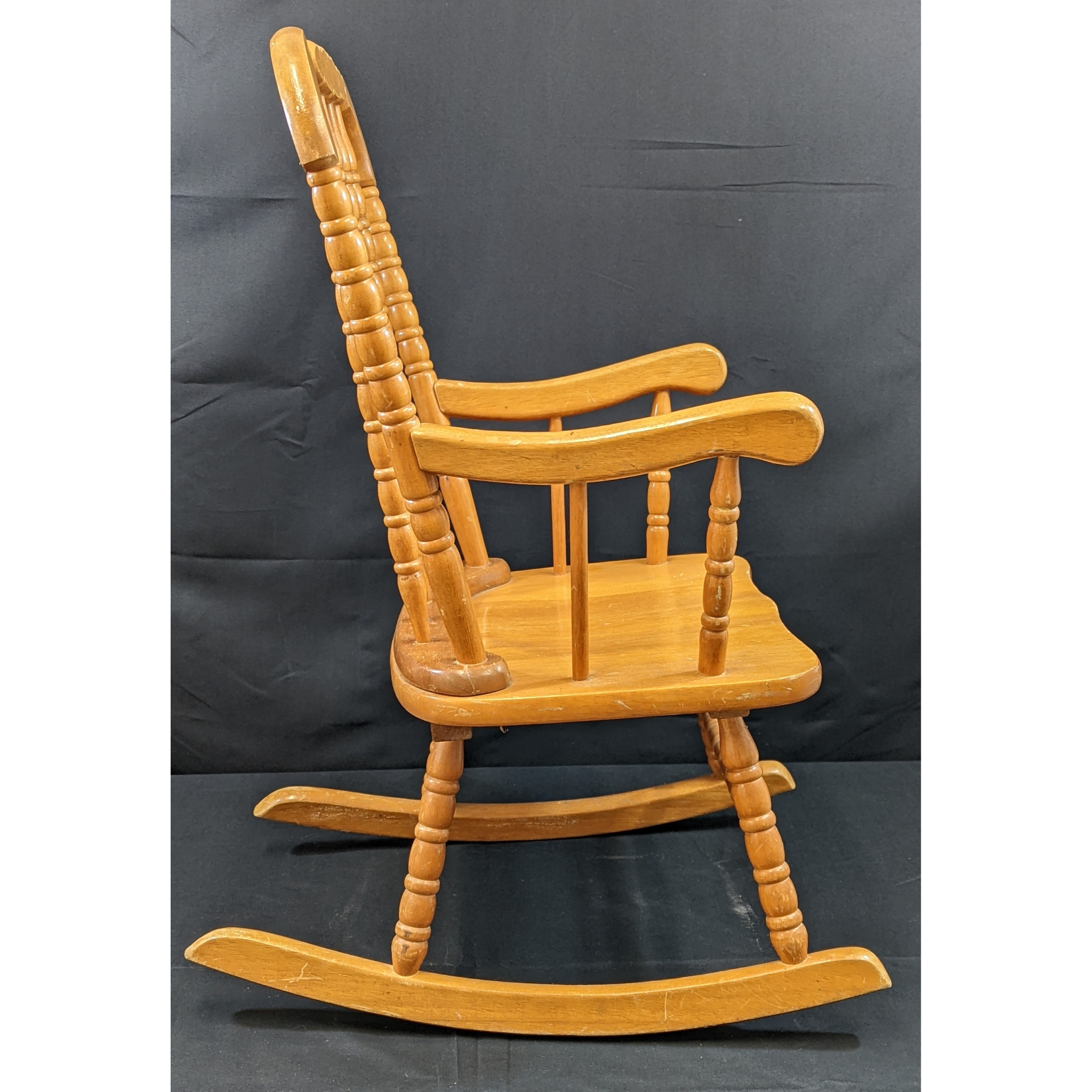 Vintage Jenny Lind Style Wooden Rocking Chair Furniture & Home Decor KW Consignment Inc. 200.00