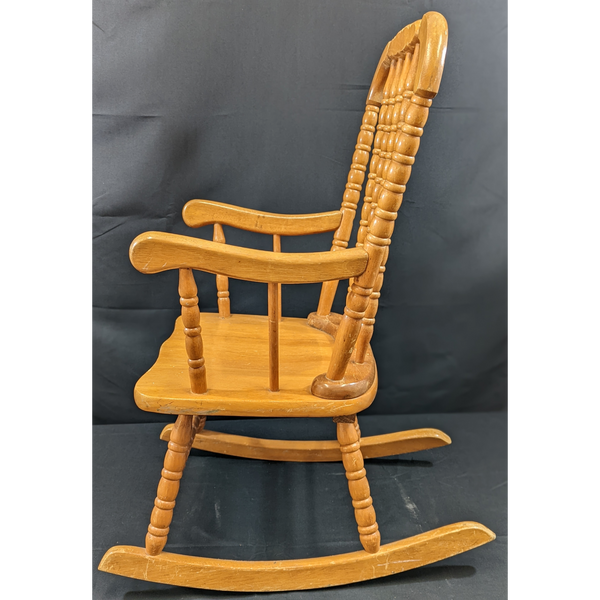 Vintage Jenny Lind Style Wooden Rocking Chair