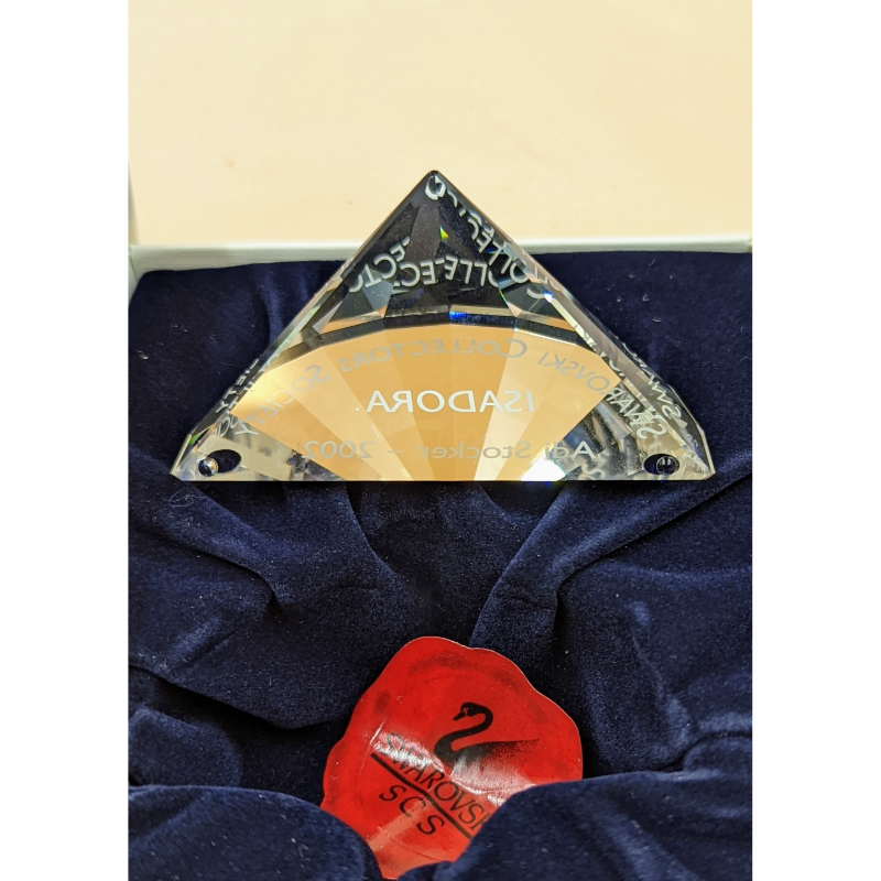 Swarovski Isadora 2002 Title Plaque with Box Furniture & Home Decor KW Consignment Inc. 40.00
