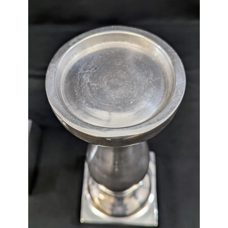Set of 2 Silver Vintage Candle Holders Furniture & Home Decor KW Consignment Inc. 70.00
