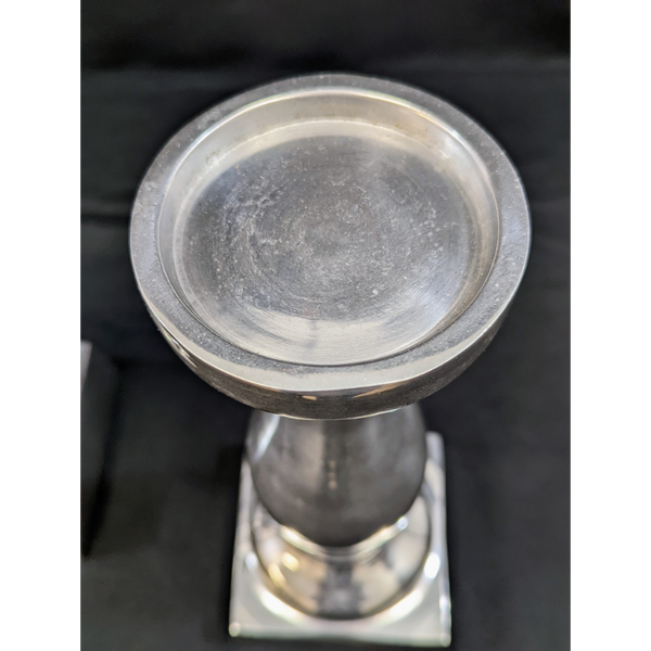 Set of 2 Silver Vintage Candle Holders Furniture & Home Decor KW Consignment Inc. 70.00