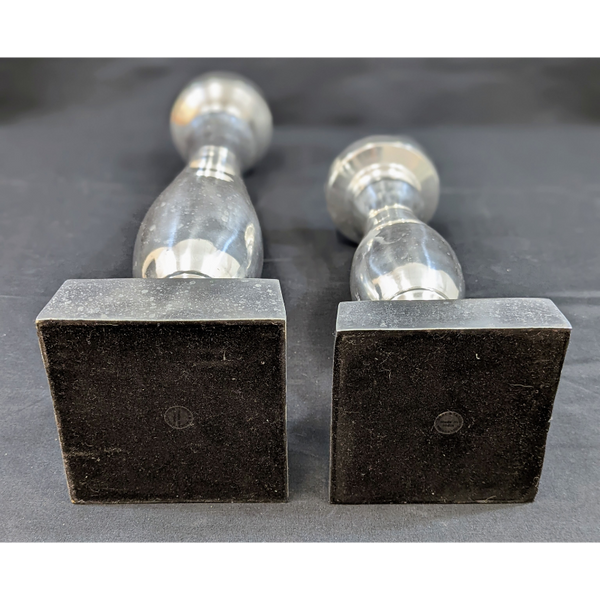 Set of 2 Silver Vintage Candle Holders Furniture & Home Decor KW Consignment Inc. 70.00