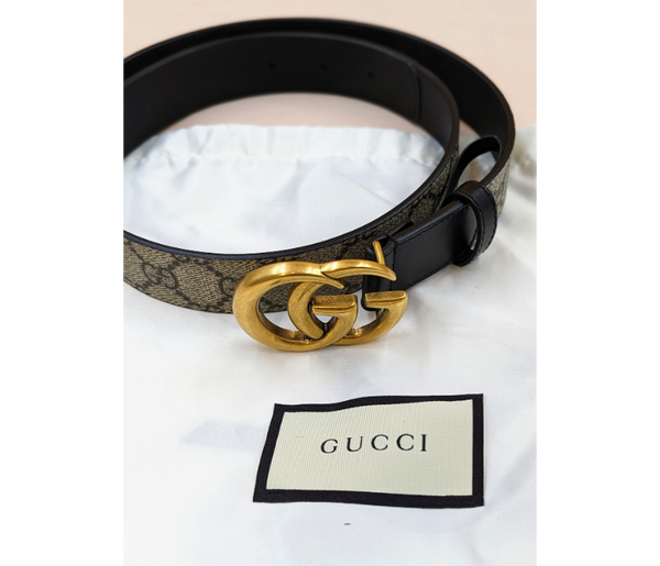 Gucci Supreme leather belt