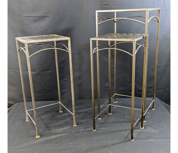 Set of 3 Iron Plant Stands Furniture & Home Decor KW Consignment Inc. 50.00