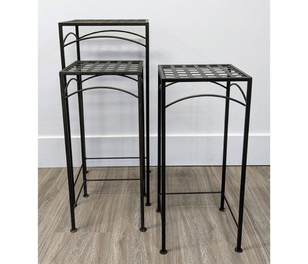 Set of 3 Iron Plant Stands Furniture & Home Decor KW Consignment Inc. 50.00