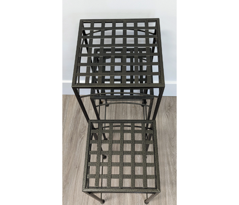 Set of 3 Iron Plant Stands Furniture & Home Decor KW Consignment Inc. 50.00
