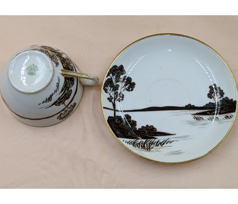 Nippon Hand Painted Japanese Cup & Saucer Unique Finds KW Consignment Inc. 20.00