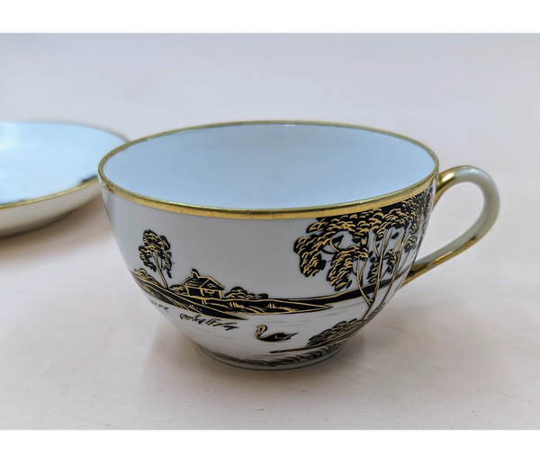 Nippon Hand Painted Japanese Cup & Saucer Unique Finds KW Consignment Inc. 20.00