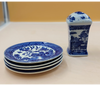 Blue Willow Dessert Set & Hair Pin Holder Furniture & Home Decor KW Consignment Inc. 60.00