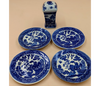 Blue Willow Dessert Set & Hair Pin Holder Furniture & Home Decor KW Consignment Inc. 60.00