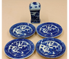 Blue Willow Dessert Set & Hair Pin Holder Furniture & Home Decor KW Consignment Inc. 60.00