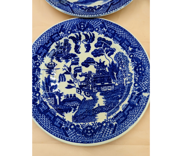 Blue Willow Dessert Set & Hair Pin Holder Furniture & Home Decor KW Consignment Inc. 60.00