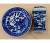 Blue Willow Dessert Set & Hair Pin Holder Furniture & Home Decor KW Consignment Inc. 60.00