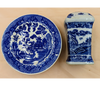 Blue Willow Dessert Set & Hair Pin Holder Furniture & Home Decor KW Consignment Inc. 60.00