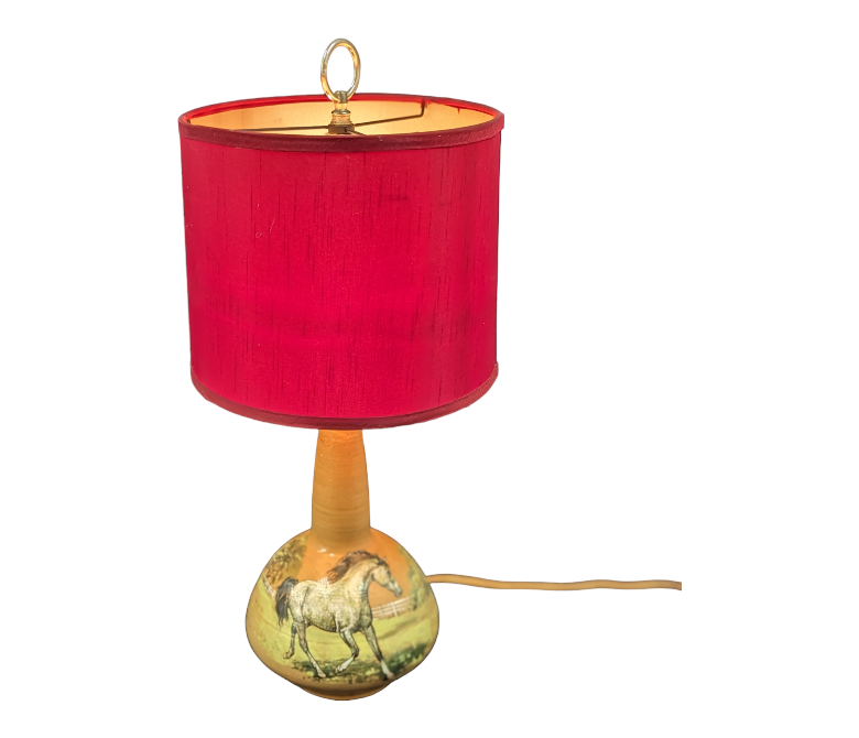 Custom Hand Painted Horse Lamp Furniture & Home Decor KW Consignment Inc. 120.00